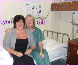 Lynn and Gill in the clinic waiting for a facelift