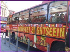 Sightseeing bus in Budapest Hungary